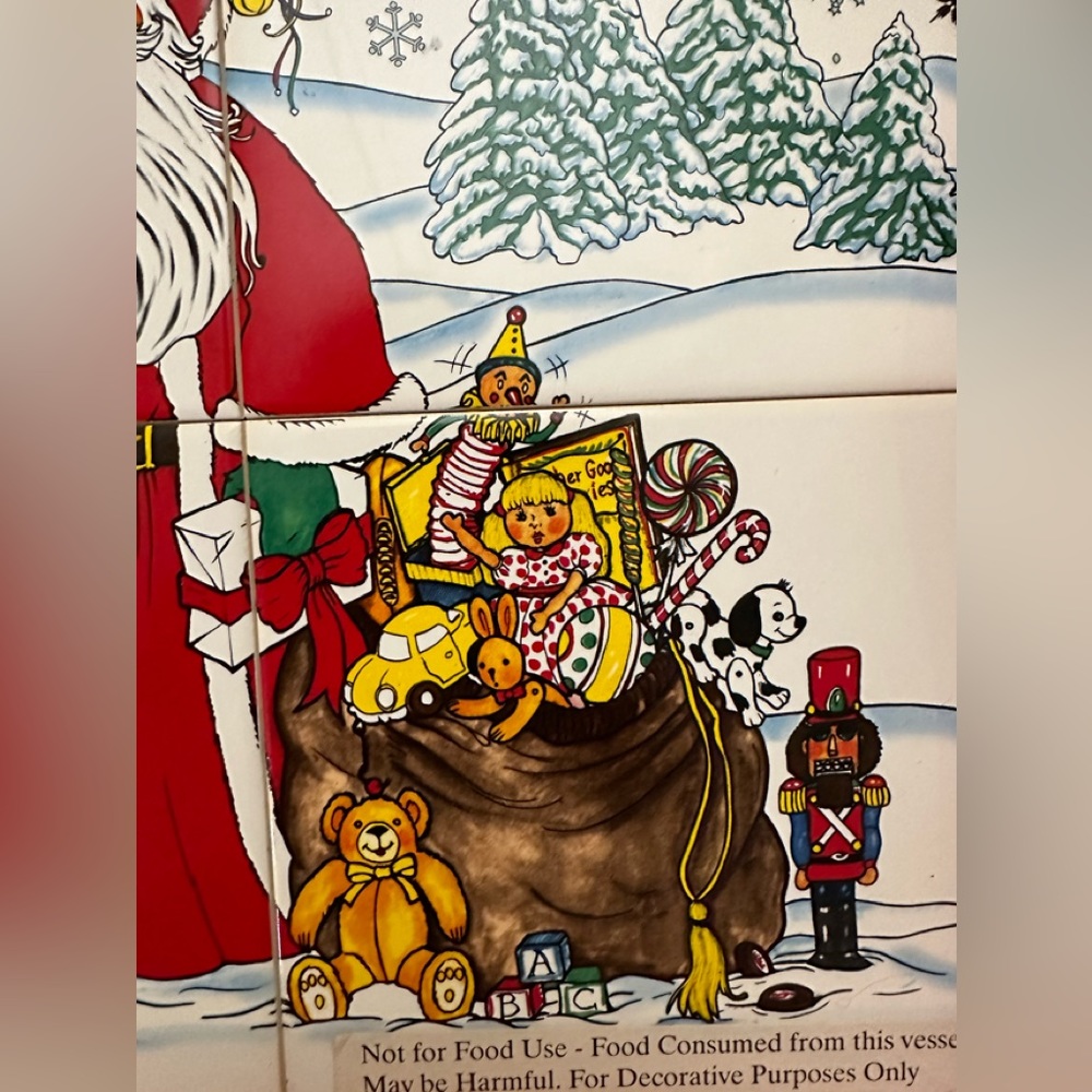 Christmas in July - Vintage JC Penney Holiday Christmas Ceramic Tile Tray - Picture 3 of 13